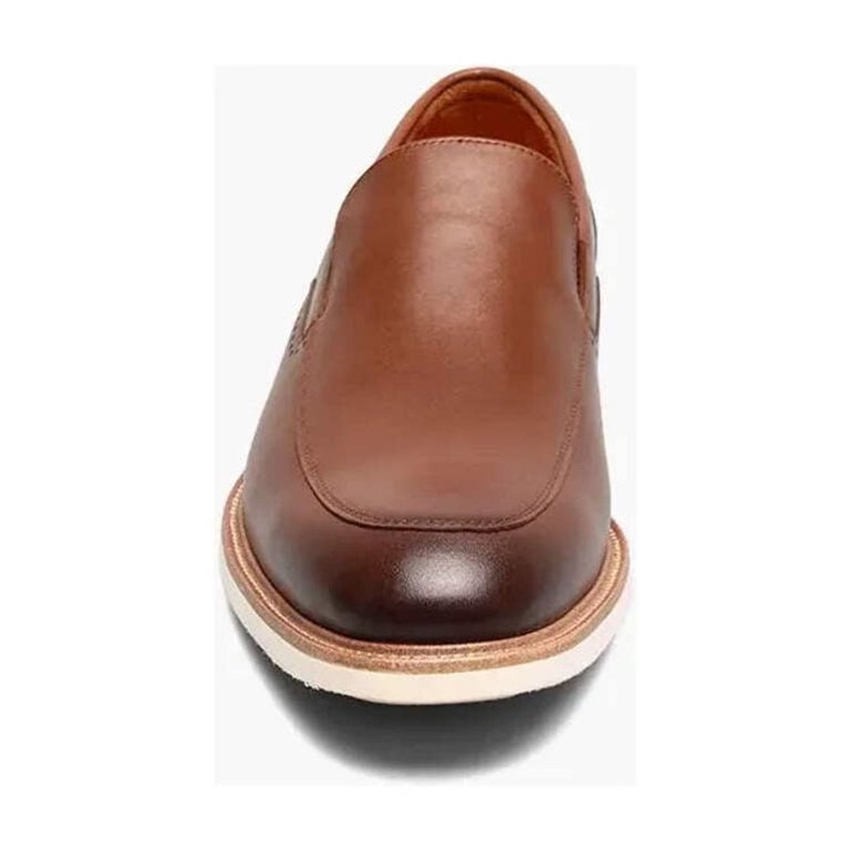 Stacy Adams Wellington Moc Toe Slip On Leather Chocolate  display picture 1