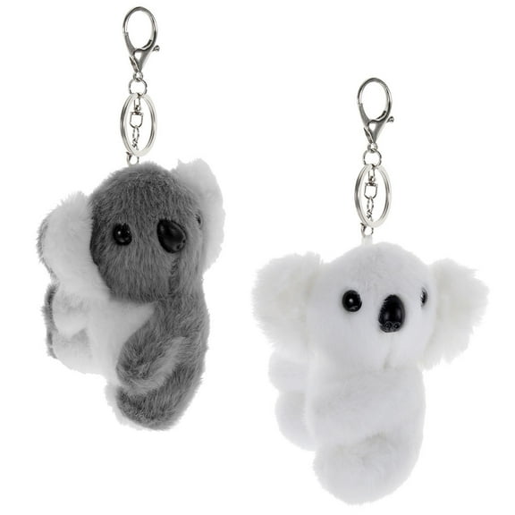 GAXIRE 2-Pack Soft Plush Koala Keychains Assorted Colors Portable Keychain Accessories for Bags and Keys