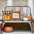 thumbnail image 4 of Fall Decor Pillow Covers 20x20 Set of 4 Thanksgiving Buffalo Check Farmhouse Decorations Orange Pumpkin Maple Leaves Outdoor Autumn Decorative Case for Home Couch S23F06-20, 4 of 6