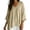 Khaki, variant on Women's Draped 3/4 Sleeve Poncho Top V Neck Loose Fit Batwing Blouse Lightweight Flowy Shirts for Fall Travel Daily Wear, Army Green, XXXL