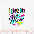 thumbnail image 4 of Inktastic I Love My Mom 80s Retro Style Girls Toddler Dress, 4 of 5