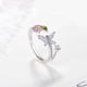 thumbnail image 2 of Nuevo Anillo de Plata de Ley 925 con circonita AAA, simplicidad ajustable, accesorios de joyería exquisitos a la moda para mujer, regalo de fiesta de boda, 2 of 2