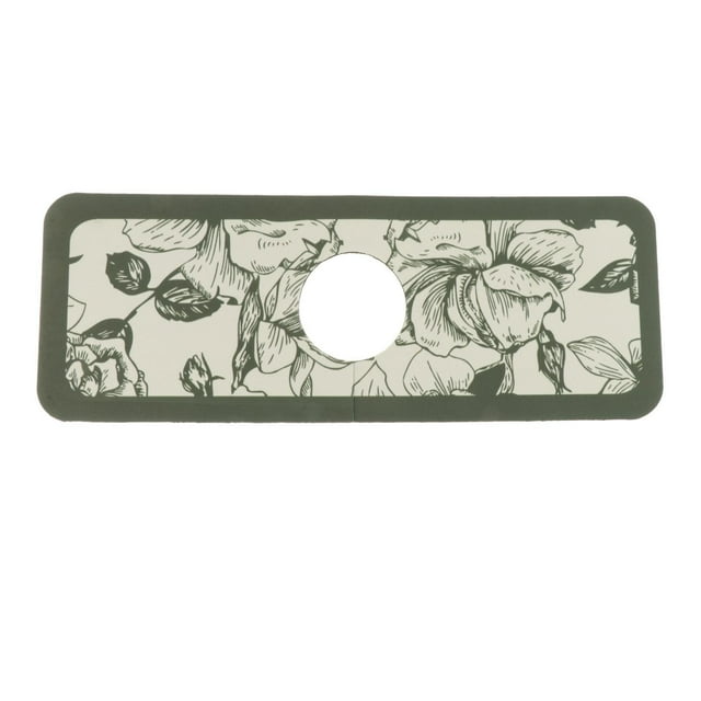 Guard behind Faucet Water Catcher Pad Reusable Flower Printed for Kitchen Style D