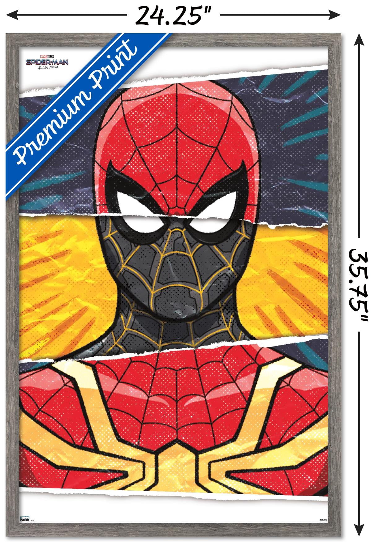 Marvel Spider-Man: No Way Home - Costume Trio 24.25" x 35.75" Framed Poster, by Trends International