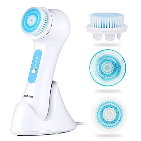 KINGDOMCARES 3 Speed Sonic Facial Cleansing Brush Deep Cleaning Face Brush Cleansing System Electric Exfoliating Brush Facial Cleansing Brush White(Charge it before