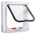 thumbnail image 2 of 4 Way Locking Cat Door, Lockable Cat Flap Doors for Cats and Small Dogs, Installing Easily, Suitable for Glass, Wooden, Brick, Metal Door and Window, Transparent, 2 of 7