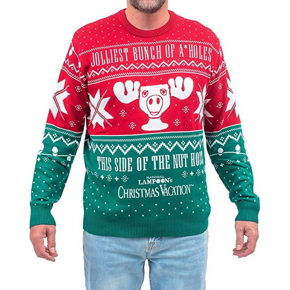 Christmas Vacation Jolliest Bunch of A*Holes Red and Green Ugly Christmas Sweater