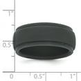 thumbnail image 2 of Silicone Dark Grey 9mm Ridged Edge Band Size 14 Ring for Women and Men, 2 of 2