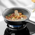 thumbnail image 3 of Tempered Glass Lid for Frying Pans and Pots, 11" Versatile Round Replacement Lid for 11 inch Skillets, Wooden Knob - Dishwasher Safe, 3 of 9