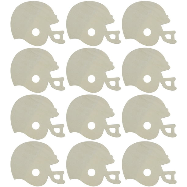 blank 4in football helmet Creative Hobbies 4 Inch Unfinished Wooden Football Helmet Shapes, Ready to Paint or Decorate (24)