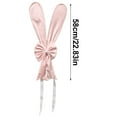 thumbnail image 3 of JHEHF Easter Chair Sashes Ties Bow Stretch Chair Band with Rabbit Ear Bows Chair Cover Back Tie Ribbon Bows for Wedding Birthday Party Supplies Engagement Event Restaurant Dining Chair Decor 6PCS, 3 of 8