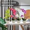 thumbnail image 4 of Yuarrent Orquídeas artificiales Flor Decoración para el hogar Ligero Decoración falsa Plantas Cuenco blanco Olla Cocina Oficina Balcón Decoración Rojo Yuarrent  HA084089-03, 4 of 6