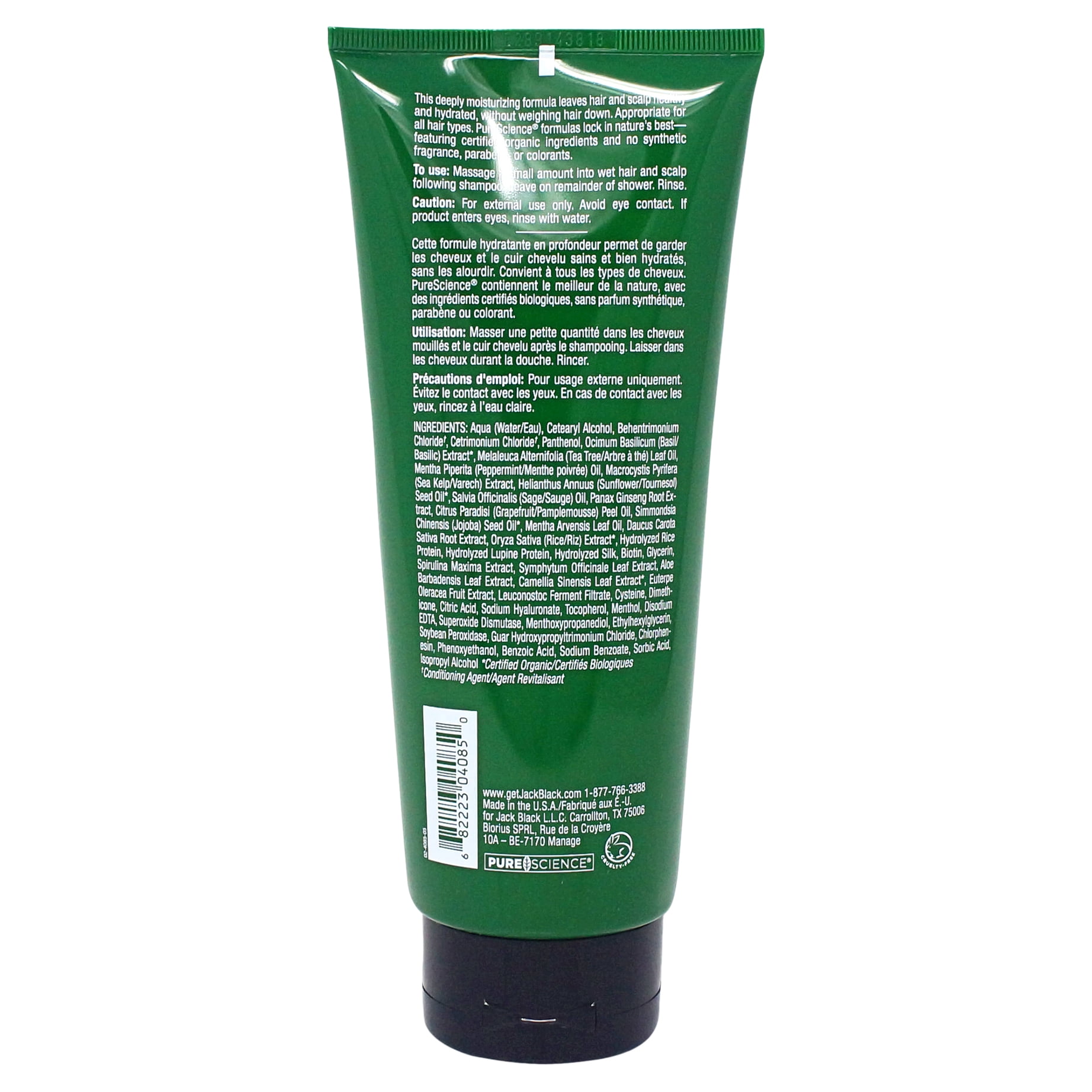 Jack Black Nourishing Hair and Scalp Conditioner , 10 oz Conditioner