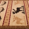 thumbnail image 4 of Brown Moose with Fish Print Outdoor Wilderness Area Rug (7' 7" x 10' 6"), 4 of 5
