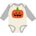 thumbnail image 3 of Inktastic Jack O Lantern Pumpkin Boys or Girls Long Sleeve Baby Bodysuit, 3 of 5