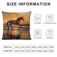 thumbnail image 5 of Orinice Horse Beach Sunset Graphic Decorative Cushion Throw Pillow Cover Short Plush Summer Square 1PC 12x12in, 5 of 5