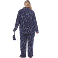 thumbnail image 4 of White Mark Women's Three-Piece Button-Down Pajama Set, 4 of 6