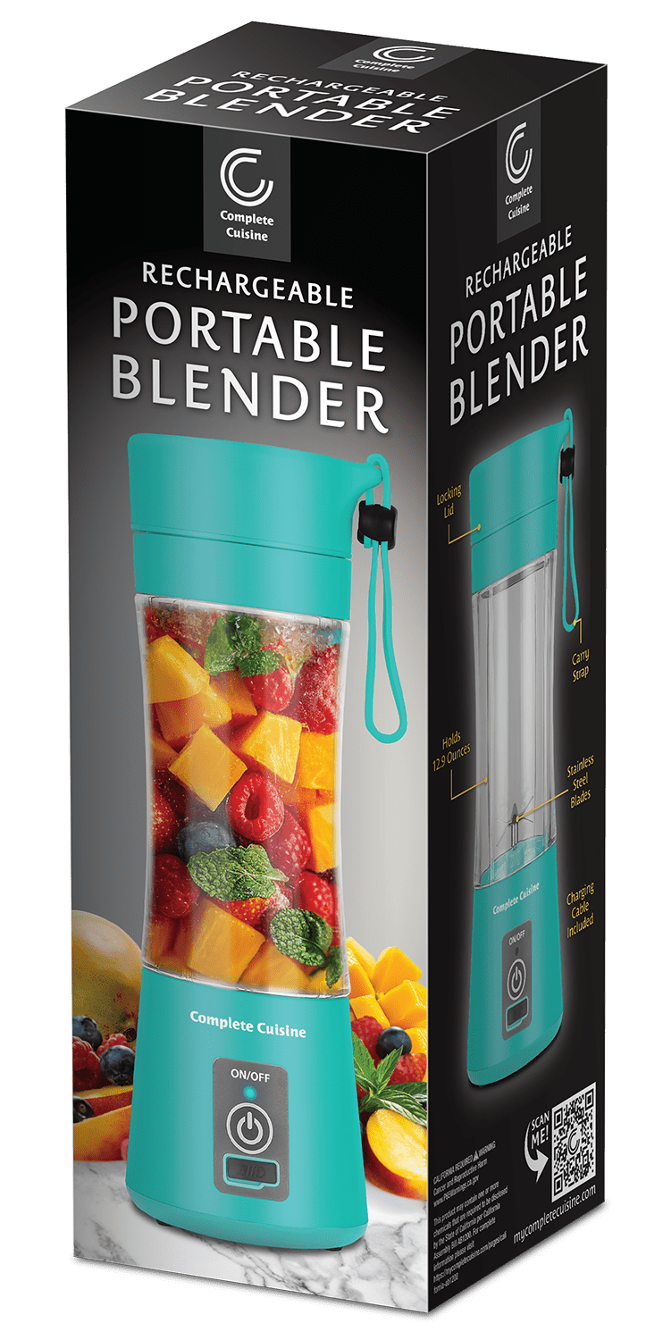 Complete Cuisine Rechargeable Portable Blender, Mint