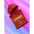thumbnail image 3 of Cherry Hear Shaped Banner Hoodie Women -Image by Shutterstock, Female XX-Large, 3 of 4