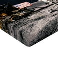 thumbnail image 2 of Ambesonne Galaxy Fitted Sheet, Rocket Travelling Space, Twin XL Size, Grey Navy Blue, 2 of 3
