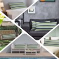 thumbnail image 6 of Green Gray Striped Body Pillow Covers 20"x60", Farmhouse Stripes Modern Abstract Art Soft Brushed Microfiber Breathable Throw Pillow Covers, Pillowcase with Zipper for Couch Sofa Bedroom Living Room, 6 of 9