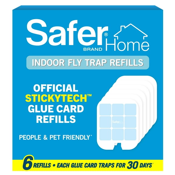 Safer Home Indoor Fly Trap Refill Glue Card - 6 Pack