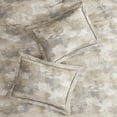 thumbnail image 6 of Noaman 7-Piece King Comforter Set, Textured Cotton Blend, Gray Taupe Cream Abstract Print, Includes Comforter Shams Pillows Bed Skirt, 6 of 16