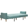 Mr. Kate Stella Vintage Convertible Sofa Bed Futon, Teal Velvet