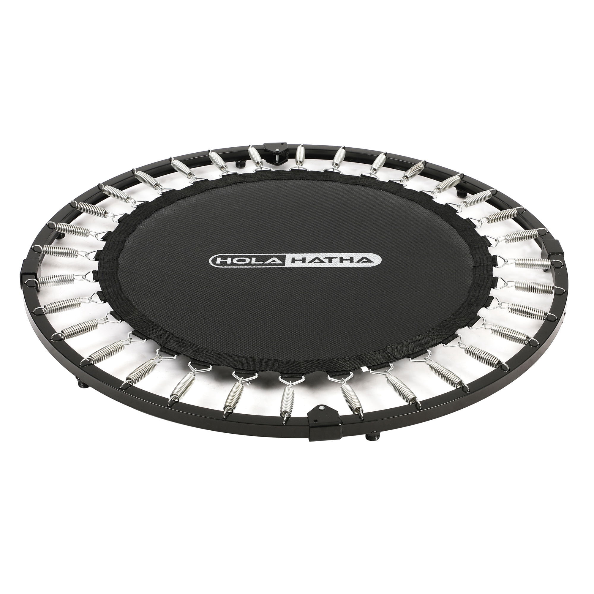 HolaHatha 40 Inch Foldable Mini Trampoline with Adjustable Handle, Black