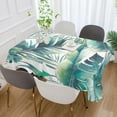 thumbnail image 5 of Tropical Palm Leaves Rectangle Tablecloth, Dust Proof Anti Wrinkle Wipeable Table Cloth Tabletop for of Dinner Kitchen Wedding Holiday Party 60"x60" Home Decor, 5 of 7
