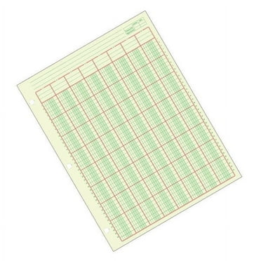 Adams® Analysis Pad, 8 1/2" x 11", 100 Pages (50 Sheets), 8 Columns, Green