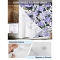 thumbnail image 3 of No Hook Cloth Fabric Shower Curtain with Snap in Liner, Purple Spring Floral Waterproof Shower Curtains Set with See Through Top Window, Watercolor Flowers Pastoral Bath Curtains Shower 60"x72", 3 of 6