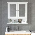 thumbnail image 2 of Mueble de baño montado en la pared COSTWAY con 2 puertas con espejo, 2 of 9