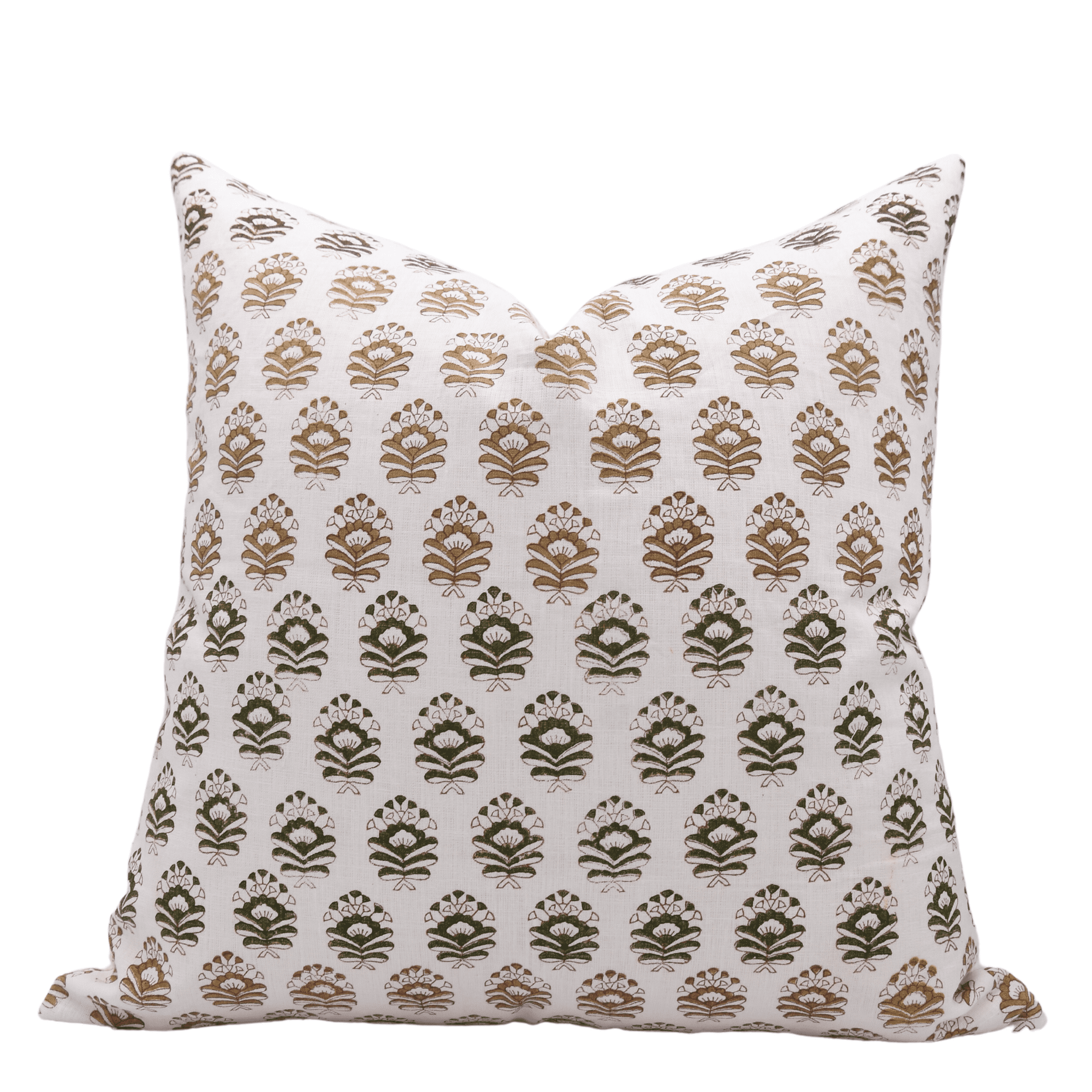 Canyon Theory Studio Linen Throw Pillow Cover 20x20 – Hand Block Print, Indoor/Outdoor, Vintage Style