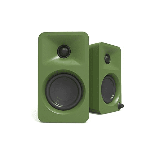 Kanto ORAMN 100W Powered Reference Desktop Computer Speakers with Bluetooth 5.0 and USB-C Input | Bi-Amplified | 100 Hz Automatic Crossover | Reference Quality Sound | Pair | Moss