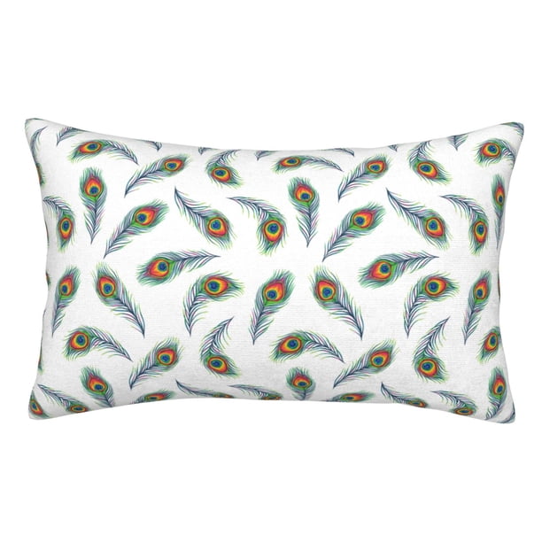 Fotbe Colorful Grass Funda de Almohada Decorativa Estilo Occidental, Lujo en Algodón, Fundas para Almohadas King, Cojín Estampado para Decoración del Hogar-20"x30"
