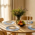 thumbnail image 3 of Round Placemats Abstract Blue White 15 inch Set of 2 Table Mats for Dining Table Painting Art Heat Resistant Non-Slip Kitchen & Home Decorative Place Mat Set, 3 of 8