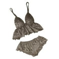 thumbnail image 1 of Mashaouyo 2025 Intimes Femmes Pyjama en Velours Col en V Ensemble Short Nœud Papillon, 1 of 3