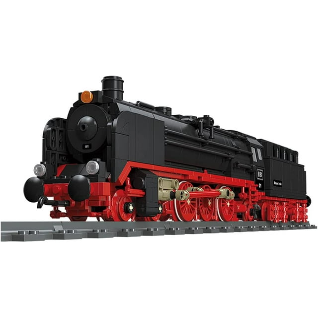 Ensemble de Construction de Locomotive de Train Technic, Modèle de Locomotive de Train MOC avec Scène de Piste de Train, 1173 Pcs Blocs de Construction Assemblage DIY