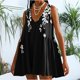 thumbnail image 2 of Vestido de Verano Casual, Vestido de Cuello en V sin Mangas Impreso Suelto Hecho de Poliéster Cómodo para el Uso Diario de Verano de Primavera, Vestido de Verano de Mujer, 2 of 5