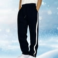 thumbnail image 2 of Turilly Fashion Mens Striped Sweatpants Patchwork Casual Pocket Sport Work Casual Trouser Drawstring Full Length Pants, 2 of 6