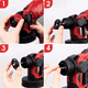 thumbnail image 5 of Máquina Para Pistola Eléctrica Para Pintar 3 Modos 500w110v Rojo, 5 of 5