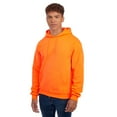 thumbnail image 4 of JERZEES Safety Hooded Sweatshirt – High-Visibility Workwear, NuBlend ANSI Compliant, Durable Fleece Hoodie,8 oz.50/50 cotton/polyester in Safety Orange Workwear, Size- 3XL, 4 of 5