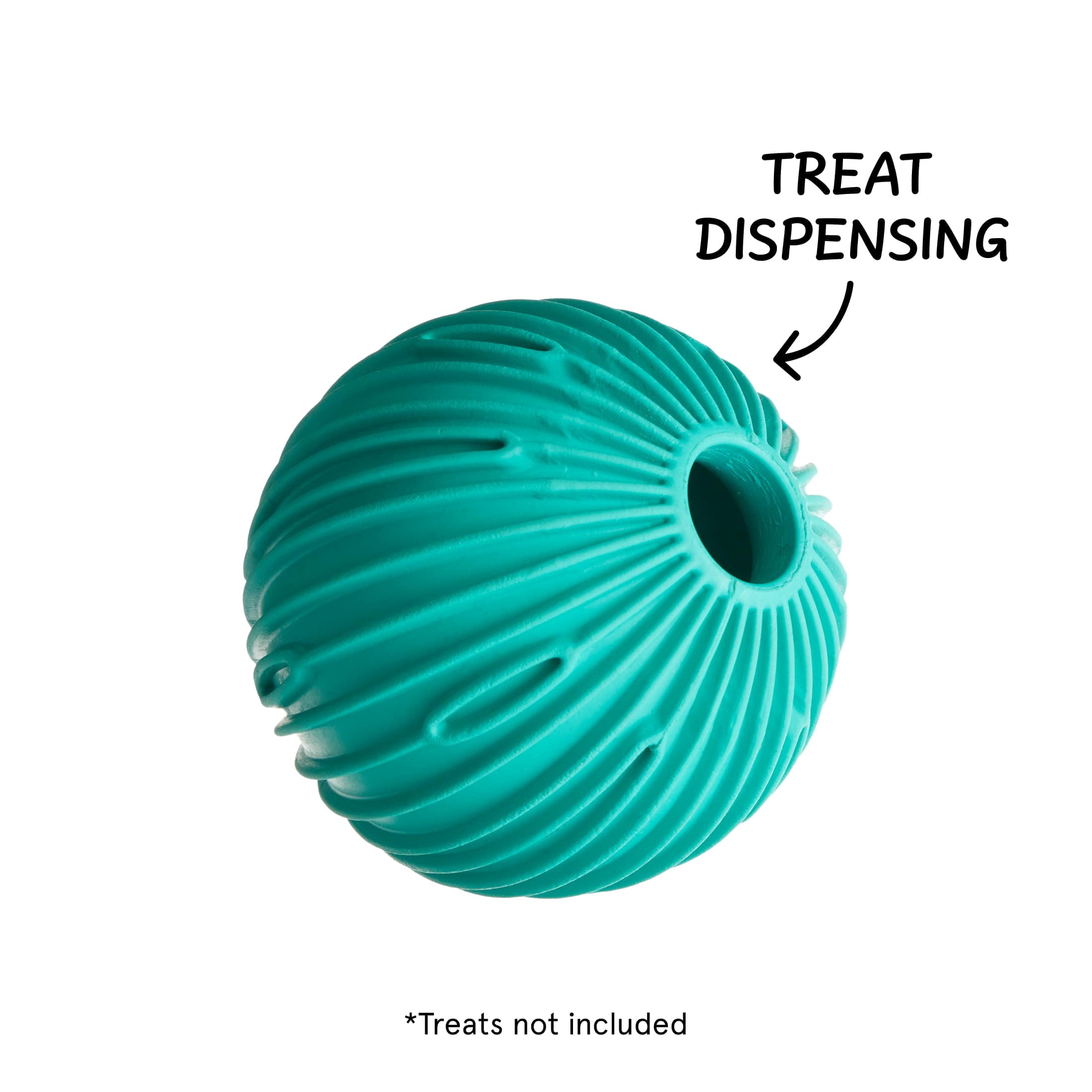 BARK Super Chewer Sea Foam Reef Ball Green Rubber Dog Toy