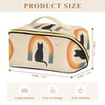 thumbnail image 4 of FORMRS Makeup Bag Travel Cosmetic Organizer for Women Fold Flat Zipper Pouch with Handle, Beige Cat Rainbow, 4 of 8