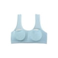 thumbnail image 3 of INSPIRE CHIC Training Cotton Wire Free Comfort Removable Pad Vest Tops Bra Blue, 3 of 6