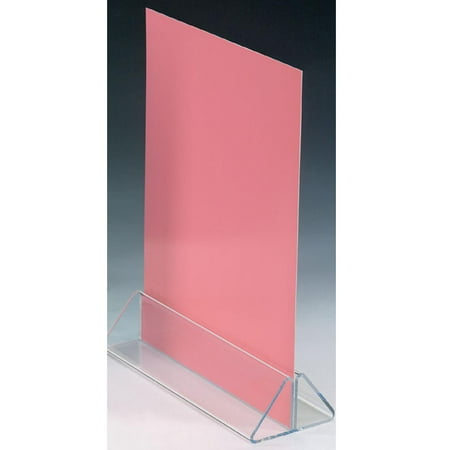 Clear Acrylic Table Tent Base For 8-1/2 x 11-Inch Graphics Printed On Heavy Cardstock, Slide-in, Top-Loading, 8-1/2 x 2-3/16 x 1-1/2-Inch - Sold In Sets Of 15 (CLIP815C)