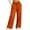 Orange 04, variant on Karymi Elastic Waist Drawstring Wide Leg Pants Woman, Front Seam Casual Trousers with Side Pockets