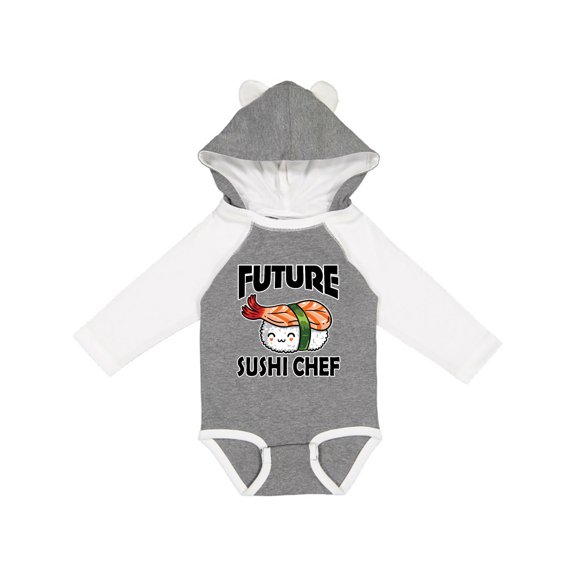 Inktastic Future Sushi Chef Baby Clothes Boys or Girls Long Sleeve Baby Bodysuit