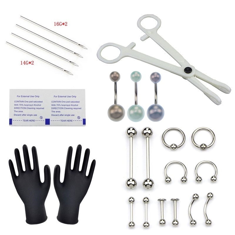 7 Body Piercing Instruments Kit Tools Penington Forceps,DS-1030 - Foto 12